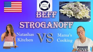 Beef Stroganoff. Natashas Kitchen vs Mama's Cooking