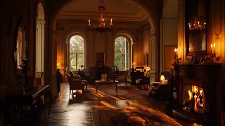 Cozy Castle Room Space | ASMR Fireplace Sound | For Reading, Studying Or Sleeping