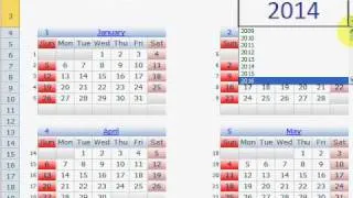 Perpetual Calendar Presentation in Excel 2010