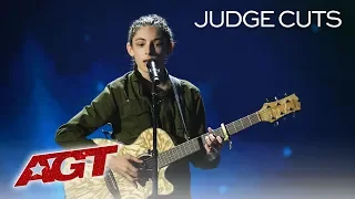 WOW! 14-Year-Old Singer Benicio Bryant Takes Risk With Original Song - America's Got Talent 2019