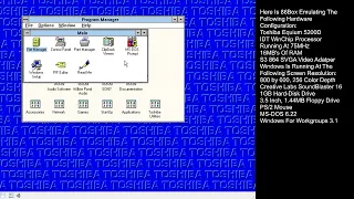 Toshiba Windows 3.1 On 86Box