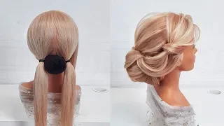 Beautiful hairstyles step by step.Wedding hairstyle