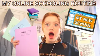 MY ONLINE SCHOOLING ROUTINE *This is my Monday real school day! A Day In My Life #3 | Ruby Rose UK