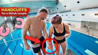 Made famous TikTokers fall off  a HUGE PLATFORM | COUPLE GOALS #2 in swimming pool