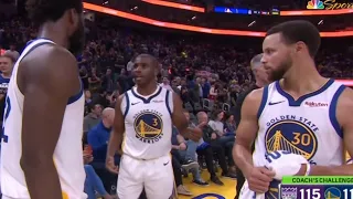 STEPH TELLS TEAM "IM GOING FOR GAME WINNER! DONT WORRY ABOUT IT" THEN DRAINS IT VS KINGS!