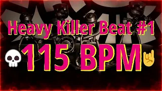 115 BPM - Heavy Killer Beat #1 - 4/4 #drumbeat  - #drumtrack  - #trashbeat  🥁🎸🎹🤘