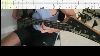 Radiohead - Creep Bass Cover with TABS on screen