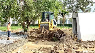 incredible!! action bulldozer SD16 push to clearing the dirt soil.