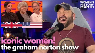 American Reacts to *HILARIOUS* and iconic women on The Graham Norton Show for Women's History Month