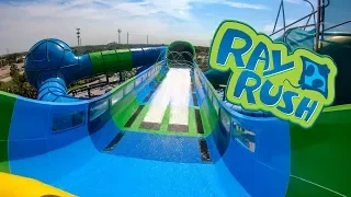 Riding Ray Rush! NEW Water Slide at SeaWorld Aquatica Orlando Onride POV!