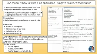 How to write a job application in Danish (DU3 modul3 test examples) by Learning with Ervin