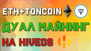 Дуал майнинг эфир ETH и TON. Настройка на HIVEOS