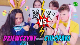 DZIEWCZYNY vs CHŁOPAKI Zakupy Rysunek Challenge (wersja Wielkanoc)