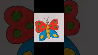 How to Draw Butterfly||Titli Drawing Easy #shorts #youtubeshorts #ytshorts #shortvideo #short