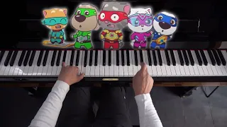 Talking Tom Heroes Theme - EASY Piano Tutorial