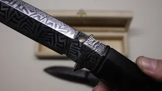 Knife mosaic damascus steel