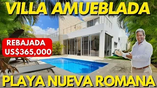 VILLA EN PLAYA NUEVA ROMANA TOTALMENTE AMUEBLADA, 2 NIVELES, 3 HABITACIONES | CESAR RAMIREZ-MJ