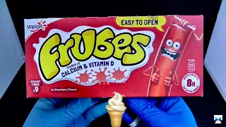 FRUBES STRAWBERRY YOGURT TUBES REVIEW TASTE TEST EATING TRYING HOW TO MAKE DIY FOOD UK SNACKS YUM