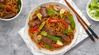 How to Make The Best Beef Steak Lo Mein | Khin's Kitchen