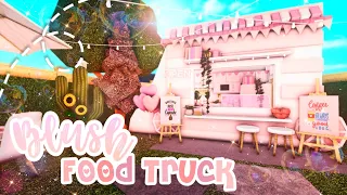 Pastel Blush Aesthetic Cafe Food Truck I Bloxburg Speedbuild and Tour - iTapixca Builds