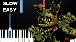 Five Nights at Freddy's 3 Song - Die In A Fire (SLOW EASY PIANO TUTORIAL)