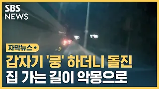 갑자기 '쿵' 하더니 돌진…집 가는 길이 악몽으로 (자막뉴스) / SBS