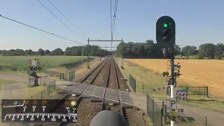 Ride with the train driver from Groningen to Zwolle. (with speedometer)