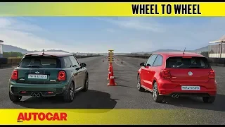 DRAG RACE: Mini Cooper S JCW Pro Edition vs VW GTI - The Hottest Hatches | Autocar India