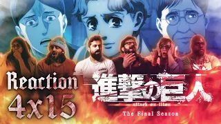 Attack on Titan SUB - 4x15 Sole Salvation - Group Reaction