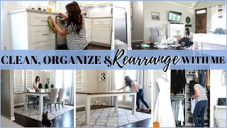 CLEAN WITH ME| REARRANGE & ORGANIZE | CLEANING MOTIVATION |