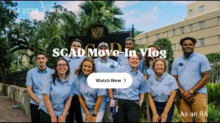 COLLEGE MOVE-IN VLOG | year 2 @SCAD (new apartment, RA training, cleaning, decorating room, etc.)