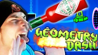 Geometry Dash [Steam] ~ Hot Sauce Challenge! (Stereo Madness, Back on Track, Polargeist)