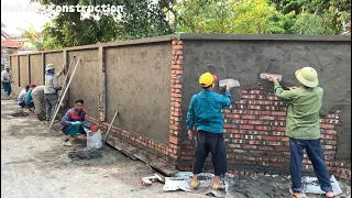 Construction Techniques To Decorate And Complete Beautiful Garden Fences With Bricks And Mortar