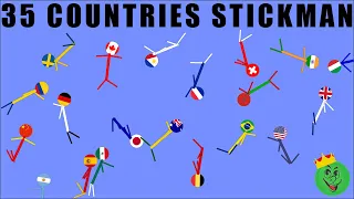 Stickman countries marble race 3 in Algodoo  Marble Race King