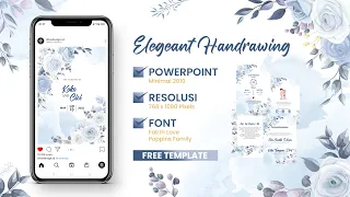 TEMPLATE UNDANGAN DIGITAL GRATIS | ELEGANT HANDRAWING | POWERPOINT