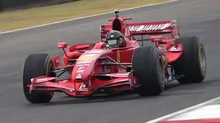 Ferrari F2007 F1 ex Kimi Raikkonen - V8 Engine Sound at Mugello Circuit!