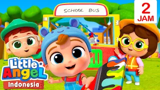 🚌Roda Di Bis Berputar-putar Di Sekolah🚌 | Little Angel Bahasa Indonesia | Kartun dan Lagu Anak