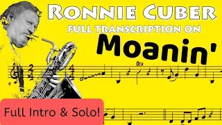 Moanin' Sheet Music - Ronnie Cuber Intro &  Solo transcription (by Charles Mingus Big Band)