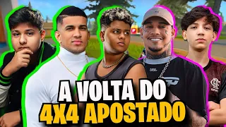 4X4 APOSTADO! TIME do HUDSON e MITO vs TIME do DANTES e MANDELA! FT. LEOZIN!