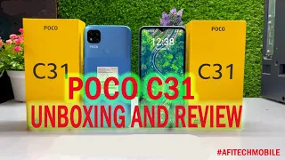 Poco C31 Unboxing and Review| best smartphone under 6999/-