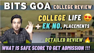 Bits Pilani Goa Review ❤️ | Placements | Campus Tour | Cutoff | Hostel Mess | Fees | A to Z info 🔥