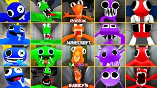ROBLOX Rainbow Friends EVOLUTION of ALL JUMPSCARES in All Games (Minecraft, Garry's Mod, Banban)