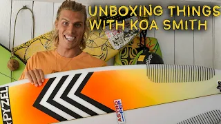 Koa Unboxes Pyzel Surfboards' Astro Pop and Onewheel's "Pint" | UNBOXING THINGS WITH KOA SMITH