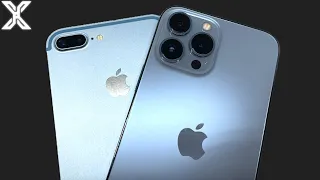 iPhone 13 Pro Max 120hz vs iPhone 7 Plus 60hz 🔥