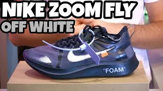 NIKE ZOOM FLY "OFF WHITE" NERE Unboxing Recensione On Feet Review ITA