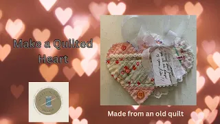 Make a quilted heart@NikkelandDimeDecor