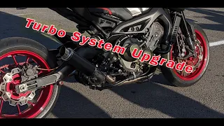 MT09 Turbo system upgrade on E85 Dyno & dragstrip