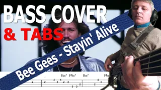 Bee Gees - Stayin' Alive (Bass Cover) + TABS