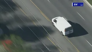 Police pursuit underway in Southern California