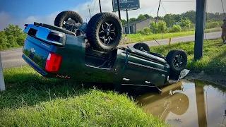 Chevy Silverado ROLLS and Lands in the Water!